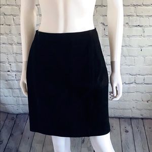 Brandon Thomas Black 100% Leather Skirt